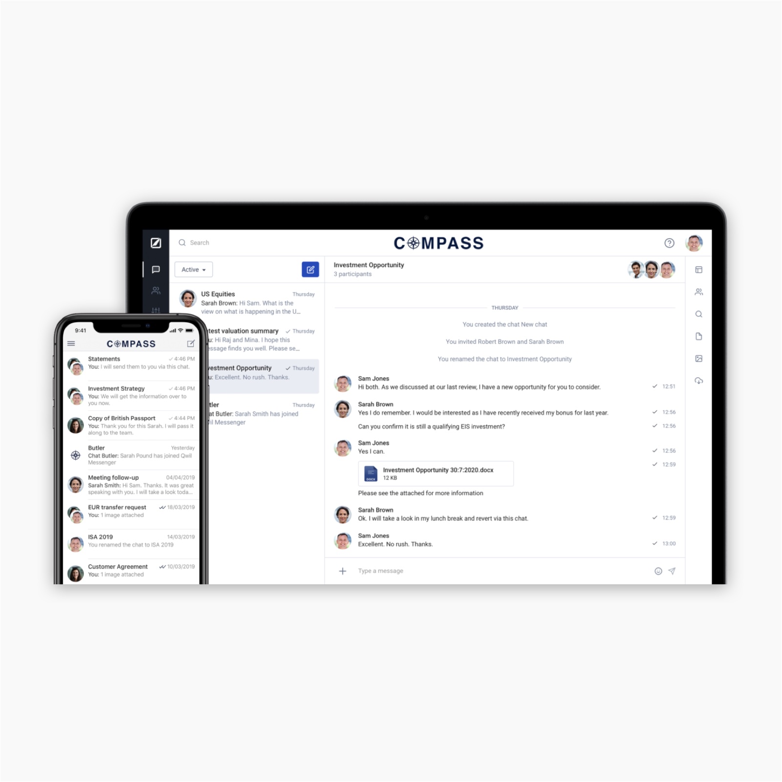 screenshot of Qwil Messenger